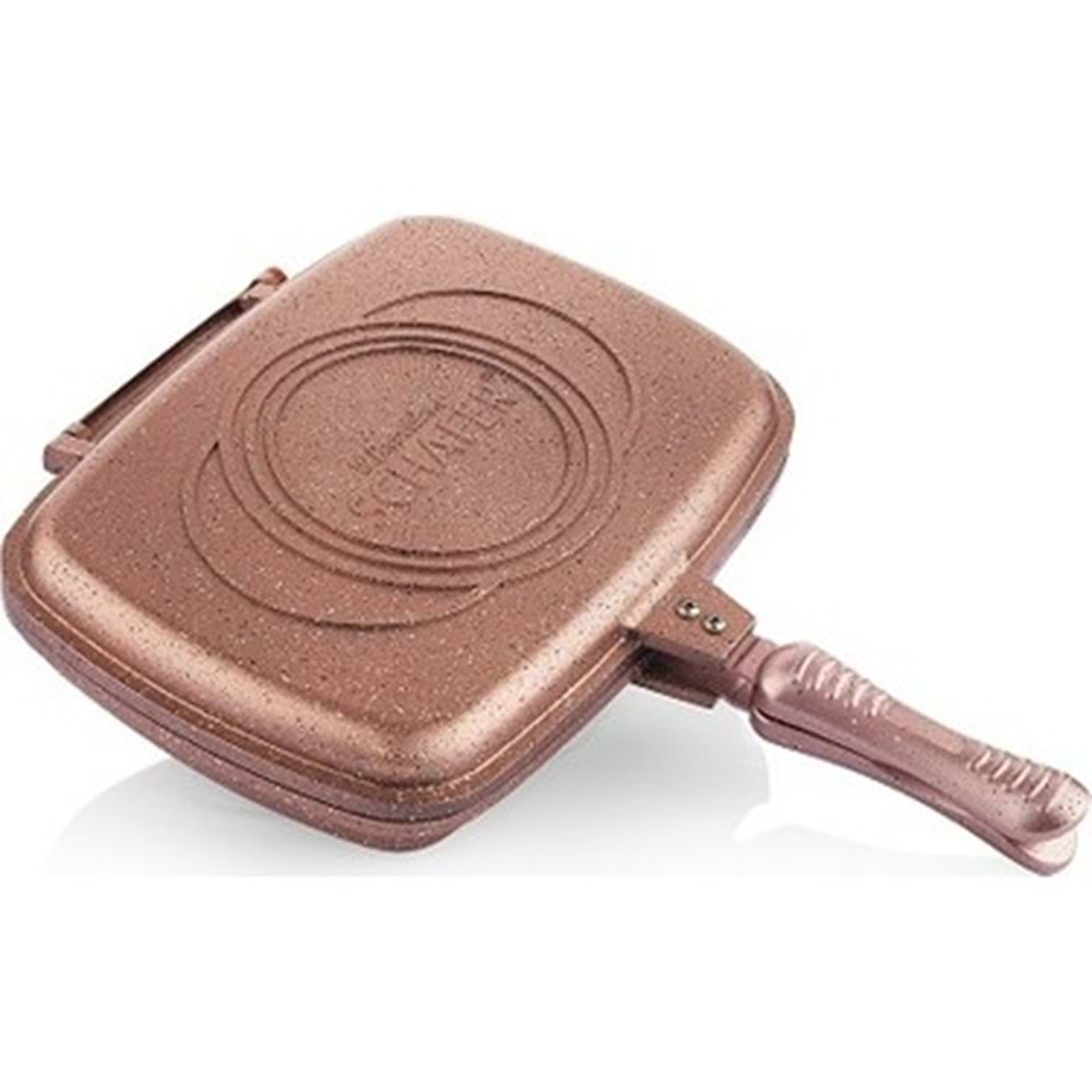 SCHAFER DOUBLE GRILL PAN 32CM (ROSEGOLD)