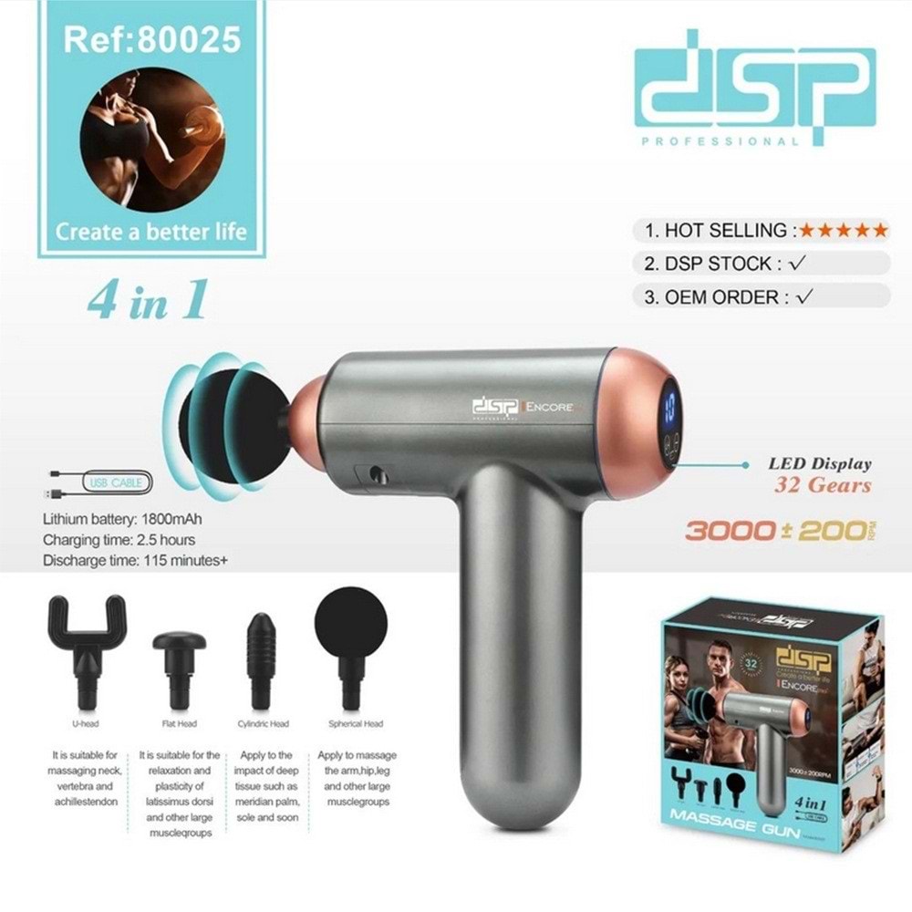 DSP 80025 ŞARJLI MASAJ ALETİ