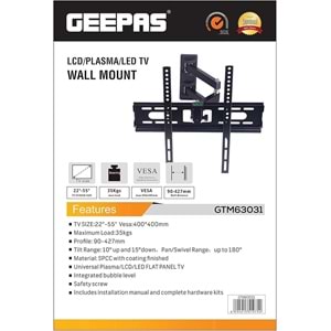GEEPAS GTM63031 TV DUVAR APARATI