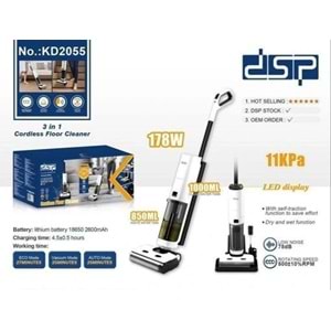 DSP KD2055 ŞARJLI PASPAS ÖZELLİKLİ DİKEY SÜPÜRGE