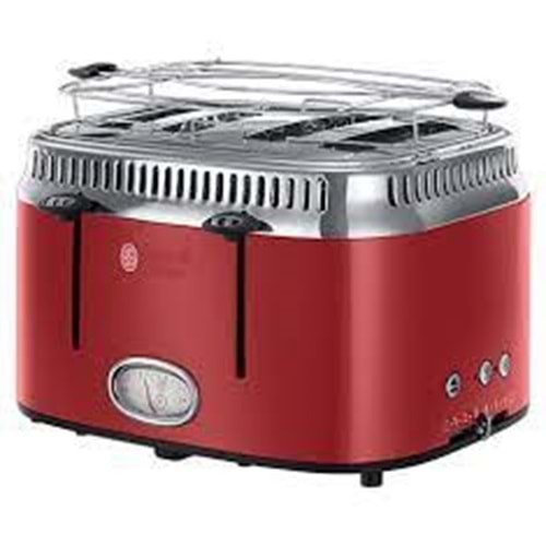 RUSSELL HOBBS RIBBON RED 4 SLICE TOASTER